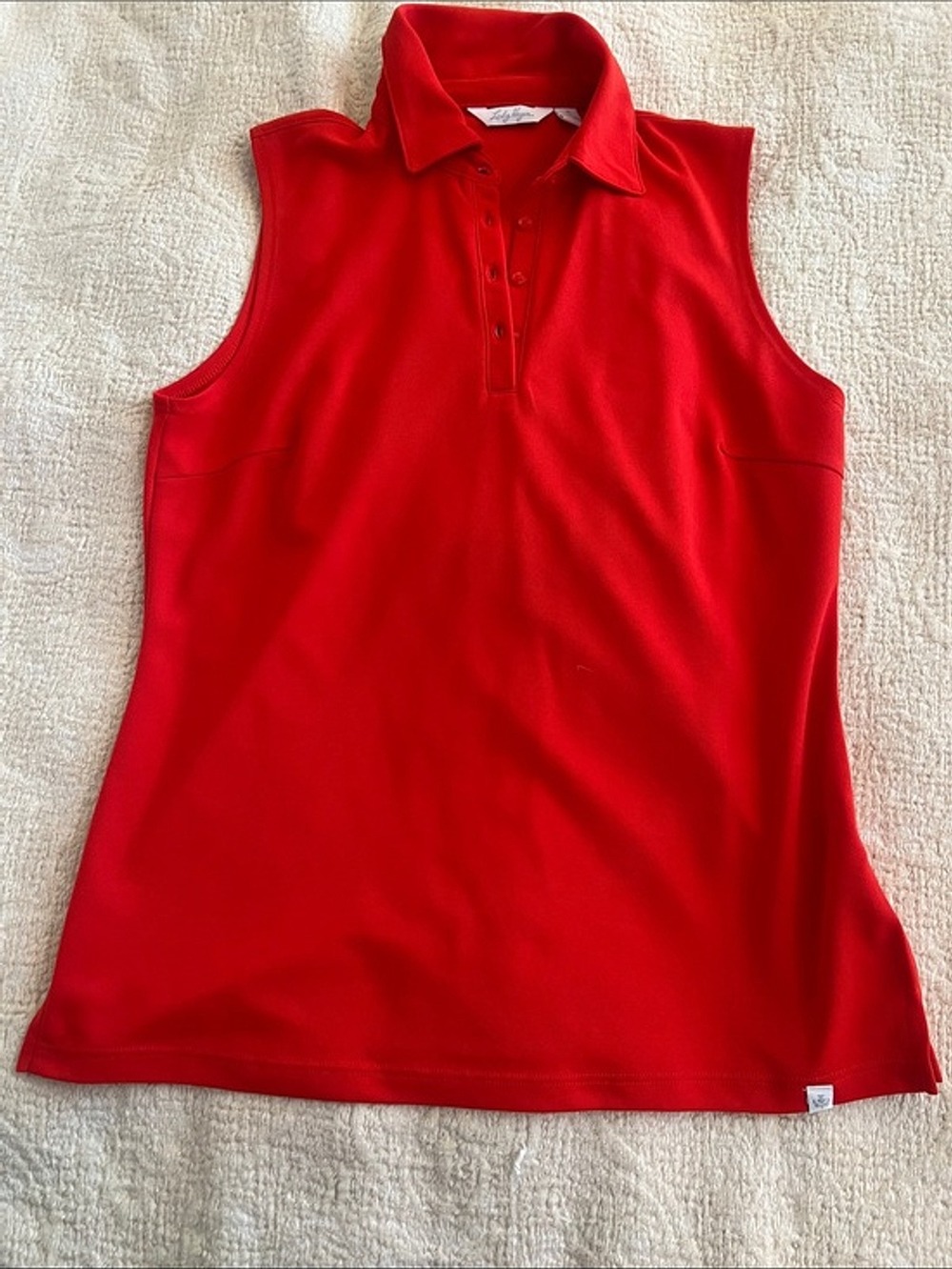 Lady Hagen Women's Sleeveless Golf Polo Shirt Red‎